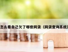 怎么看自己欠了哪些网贷（网贷查询系统）