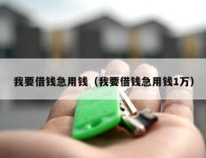我要借钱急用钱（我要借钱急用钱1万）