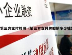 第三方支付牌照（第三方支付牌照值多少钱）