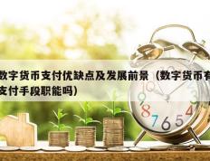 数字货币支付优缺点及发展前景（数字货币有支付手段职能吗）