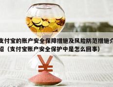 支付宝的账户安全保障措施及风险防范措施介绍（支付宝账户安全保护中是怎么回事）