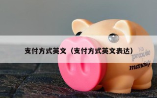 支付方式英文（支付方式英文表达）