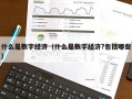 什么是数字经济（什么是数字经济?包括哪些）