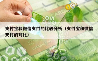 支付宝和微信支付的比较分析（支付宝和微信支付的对比）