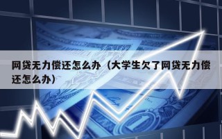 网贷无力偿还怎么办（大学生欠了网贷无力偿还怎么办）