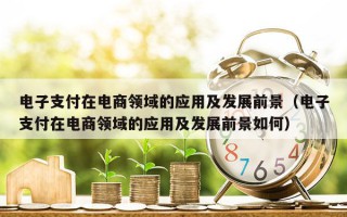电子支付在电商领域的应用及发展前景（电子支付在电商领域的应用及发展前景如何）