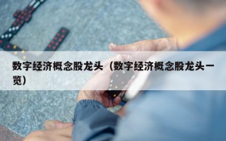 数字经济概念股龙头（数字经济概念股龙头一览）