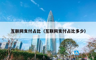 互联网支付占比（互联网支付占比多少）