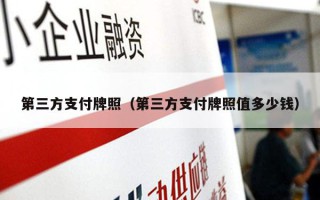 第三方支付牌照（第三方支付牌照值多少钱）