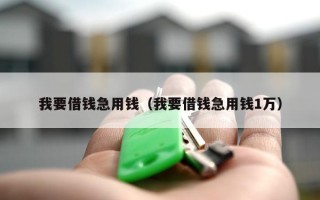 我要借钱急用钱（我要借钱急用钱1万）