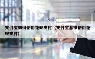 支付宝如何使用花呗支付（支付宝怎样使用花呗支付）