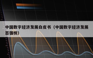 中国数字经济发展白皮书（中国数字经济发展百强榜）