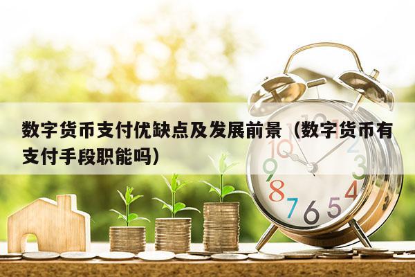 数字货币支付优缺点及发展前景（数字货币有支付手段职能吗）-第1张图片-POS资讯网