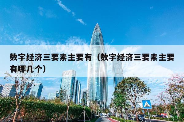 数字经济三要素主要有（数字经济三要素主要有哪几个）