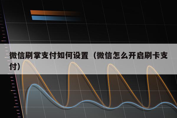微信刷掌支付如何设置（微信怎么开启刷卡支付）