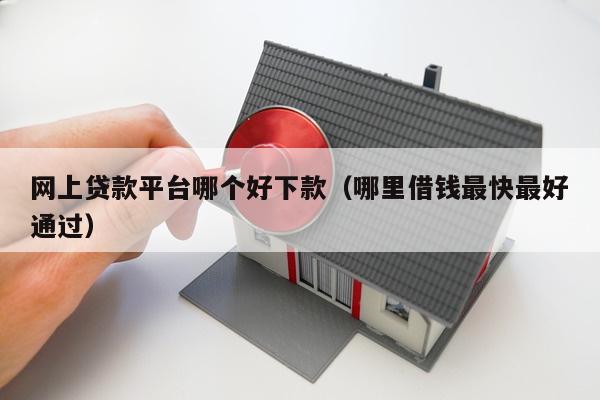 网上贷款平台哪个好下款（哪里借钱最快最好通过）