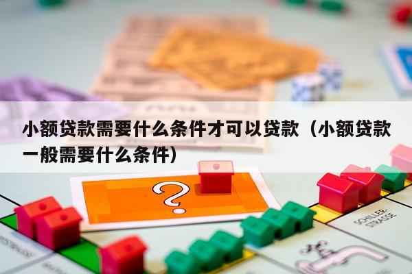 小额贷款需要什么条件才可以贷款（小额贷款一般需要什么条件）-第1张图片-POS资讯网