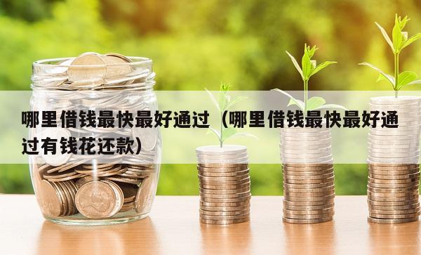 哪里借钱最快最好通过（哪里借钱最快最好通过有钱花还款）